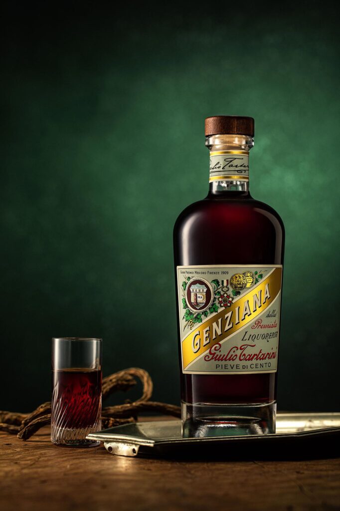 Amaro di genziana distilleria premiata liquoreria Giulio Tartarini
